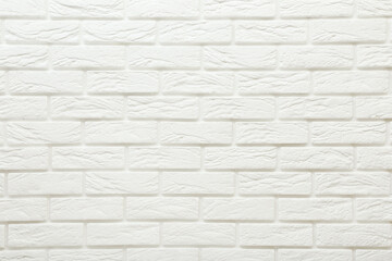 White brick wall background, copyspace