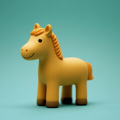 horse icon on vibrant background, perfect for playful designs and childrens themes. This adorable horse adds fun touch to any project