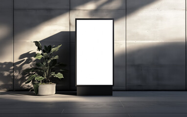 Mockup poster city box. Template poster advertising citylight. City format board, urban style, billboard in city. Mockup poster, city light box, street billboard, citylight. Realistic style photo