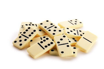 Dominoes isolated on white background