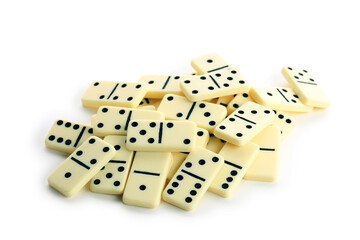 Dominoes isolated on white background