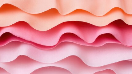 Abstract Layers of Peach, Pink, and Coral: A mesmerizing abstract pattern of wavy layers in shades of peach, pink, and coral. The soft.