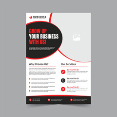 Obraz premium Corporate business flyer template design set with blue, orange, red and yellow color. marketing, business proposal, promotion, advertise, publication, cover page. new digital marketing flyer