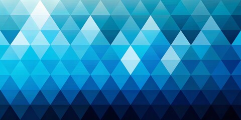 Abstract Geometric Design with Gradient Blue Triangles and a Subtle White Center