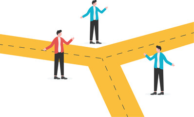 Fototapeta premium decision and choice of direction, next steps for career and business development
