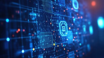 Abstract Digital Technology Network Background