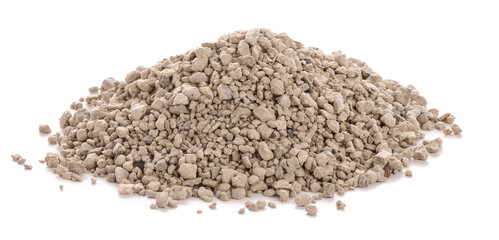 A pile of cat litter. Cat litter texture.