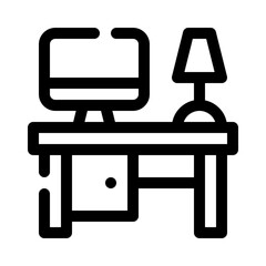 Office Desk line icon