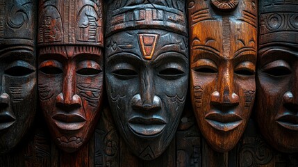 Carved Wooden Masks