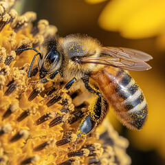 Beautiful Bee on a Flower