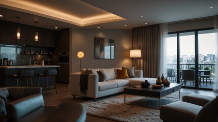 Modern contemporary apartment interior