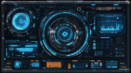 Futuristic User Interface Design for Digital Display