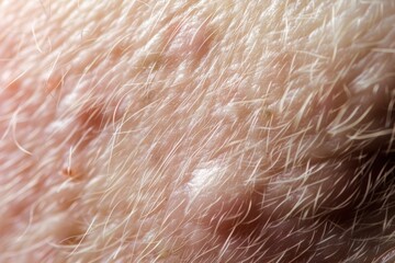 Fototapeta premium Close-up of human skin with hair and pores. Macro photography of texture.