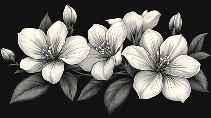 Obraz premium Vibrant Spring Color Sketch Engraving of Open Book with Red Flowers, R3DREAD Compressed Illustration