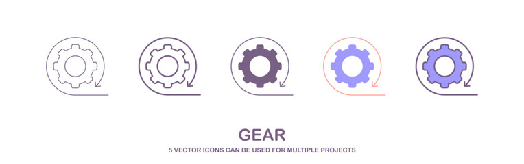 gear like optimize system icon.. Gear icon template color editable. Gear symbol vector sign isolated on white background.