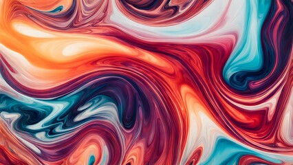 Endless Waves of Colorful Swirls and Abstract Fluid Forms, Uniting Energetic Strokes and Soft Blends of Warmth and Coolness to Create a Visual Symphony of Motion (1)