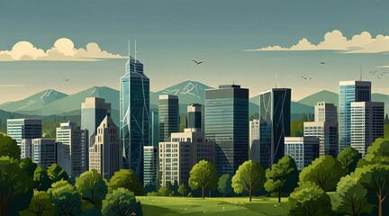 Obraz premium panorama of the city