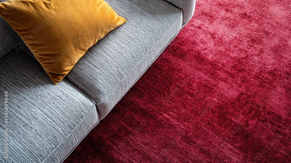 Aufkleber smooth velvet texture featuring a bordeaux area rug on a flat surface creating a visually appealing 