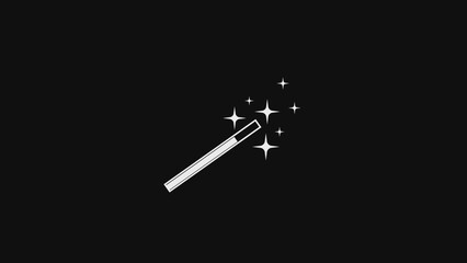 magic glitter wand simple icon isolated on white background