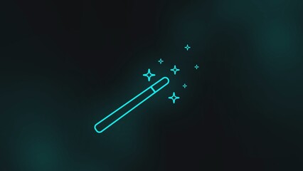 magic glitter wand simple icon isolated on white background