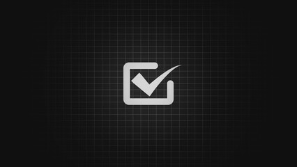 checkmark icon symbol vector on white background.