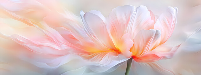 Fototapeta premium Surreal Tulip Melting into Air