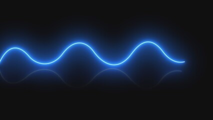 Abstract neon radio waves illustration background