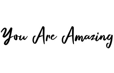 encouraging words with positive energy, calligraphy style