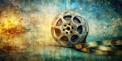 Obraz premium A Worn Film Reel Reflects the Passage of Time and the Enduring Power of Storytelling