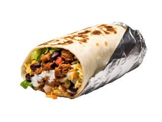 a burrito wrapped in foil