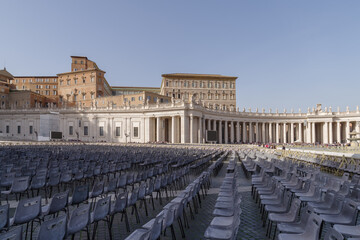 Saint Peter's Square in Vatican City, Italy, Rome