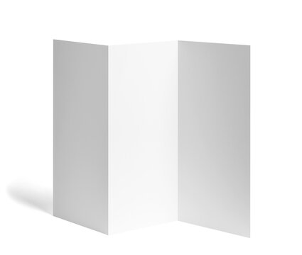 folded leaflet white blank paper template book