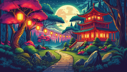 Fototapeta premium Japanese landscape 