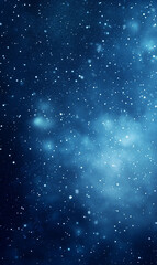 Fototapeta premium illustration depicts a serene snowy night, with a dark blue background filled with shining stars