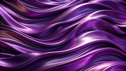 Fototapeta premium Fluid Purple Curves - A Symphony of Soft, Shimmering Waves
