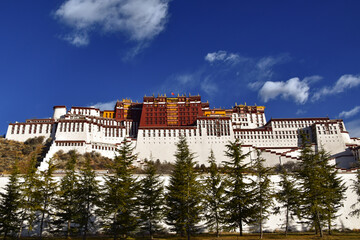 Front View of the Potala Palace in Lhasa, Tibet