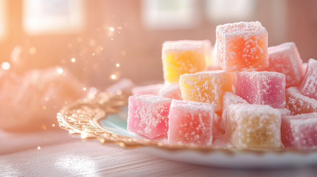 Turkish national sweet rahat lokum