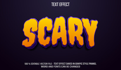 Scary October 3d editable text effect style