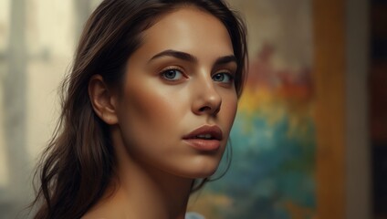 Naklejka premium portrait of a woman