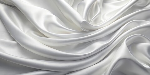 Obraz premium The silken fabric, draped in gentle folds, creates a soft and elegant visual composition, reflecting light in a mesmerizing dance of curves and shadows.