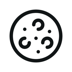 Flat bread UI icon, flatbread minimal line vector symbol