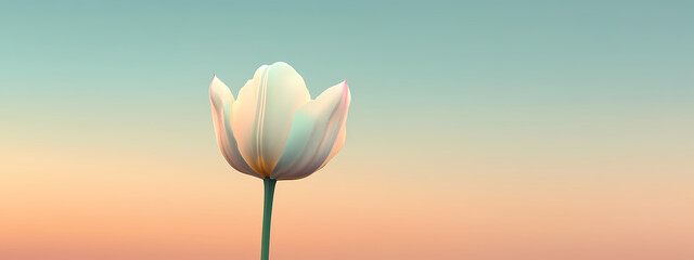 Obraz premium Suspended Tulip in Tranquil Motion