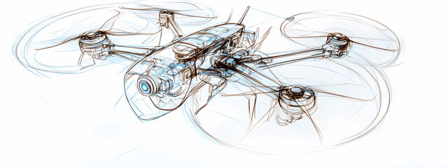 Innovative Drone Prototype Sketch