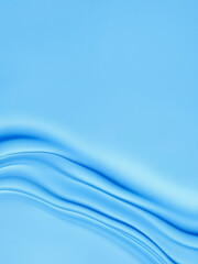 Fototapeta premium Fluid Blue Waves with Smooth Curves in Minimalist Design