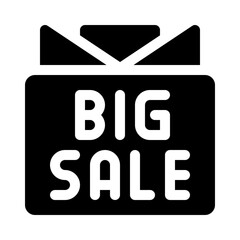 Big Sale Poster glyph icon