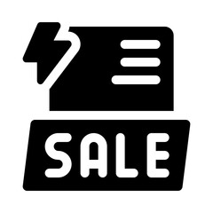 Storefront with Flash Sale Icon glyph icon