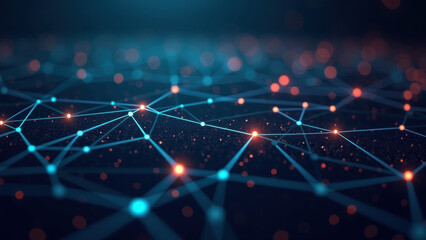 Illustration showcasing the complexity of AI systems. Digital representation of neural network activity. Neurons firing in a dark background, representing artificial intelligence and machine learning.