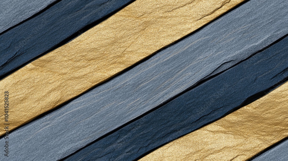 Poster an elegant combination of dark blue and gold lines creates a striking abstract pattern over a textur