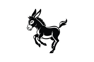  Donkey on White Background | Humble and Gentle Animal Illustration