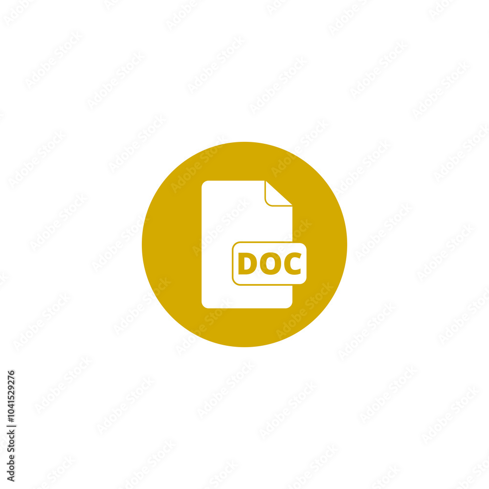 Poster doc file icon isolated on transparent background